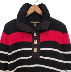 Ralph Lauren Black Label Sweater VTG Cotton Knit
